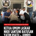 Ulang Tahun dan Sambut Kebahagiaan Ramadhan, Ketua Umum Laskar NKRI Santuni Yatim Piatu dan Jompo