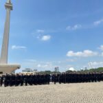 Batalyon D Pelopor Satbrimob Polda Metro Jaya Ikuti Apel Gelar Pasukan Operasi Ketupat 2026 di Monas
