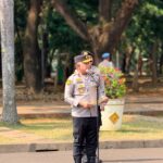 Personel Batalyon D Pelopor Satbrimob Polda Metro Jaya Siaga Amankan Penyampaian Aspirasi di Merdeka Selatan
